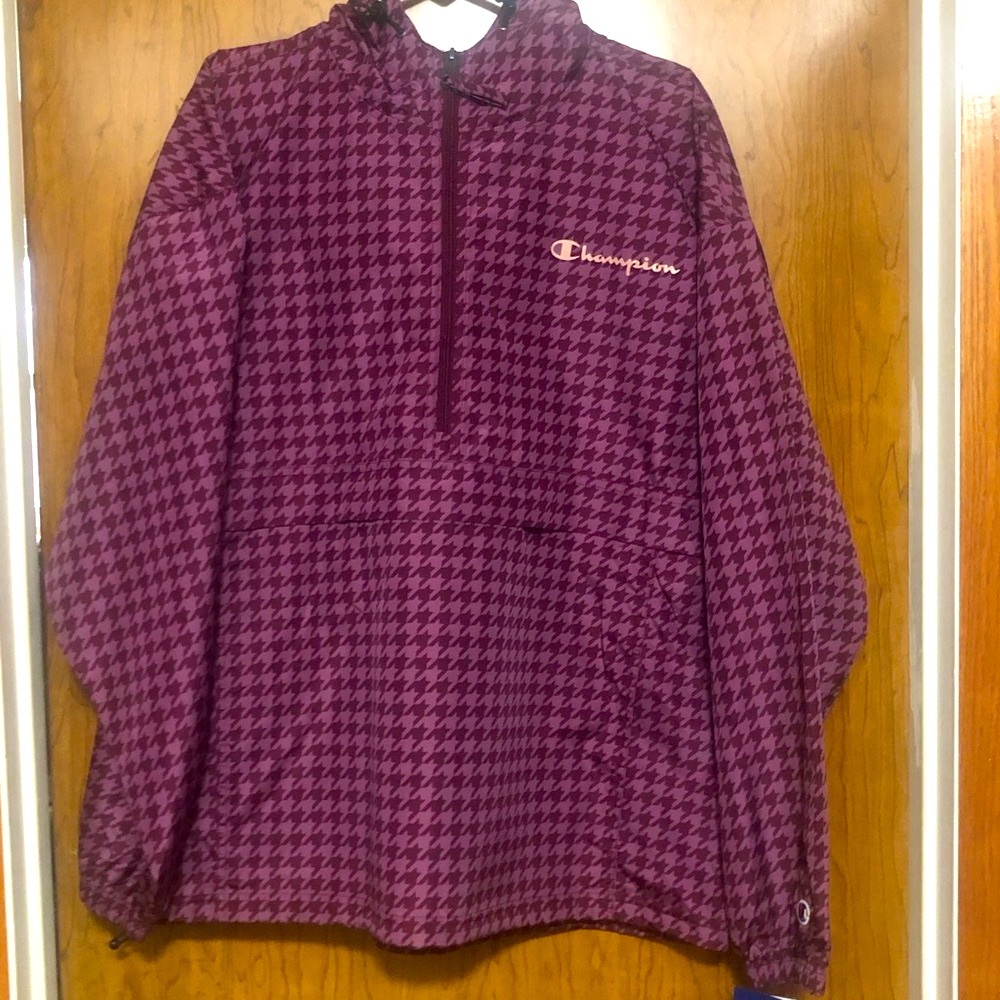 NWT Champion Windbreaker XL Pullover Wind/Water Resistant Jacket 3/4 Zip